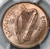 1932 PCGS MS 64 RB Ireland Farthing Woodcock Bird Irish Coin (23061401C)