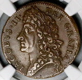 1689 NGC XF 45 James II Ireland Shilling July Gun Money Rebellion Coin POP 1/4 (26090102C)
