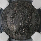 1690 NGC XF 45 James II Ireland Shilling March Gun Money Rebellion Coin (24062304C)
