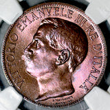 1911 NGC MS 66 RB Italy 10 Centesimi Kingdom Anniversary Coin POP 3/0 (26072301C)
