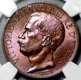 1911 NGC MS 66 RB Italy 10 Centesimi Kingdom Anniversary Coin POP 3/0 (26072301C)