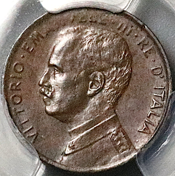 1911 PCGS MS 63 Italy 1 Centesimo Woman Ship Rare Key Coin POP 2/0 (25100701C)