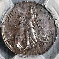 1911 PCGS MS 63 Italy 1 Centesimo Woman Ship Rare Key Coin POP 2/0 (25100701C)