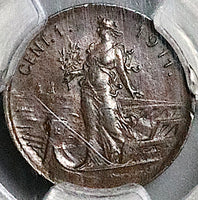 1911 PCGS MS 63 Italy 1 Centesimo Woman Ship Rare Key Coin POP 2/0 (25100701C)