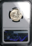 1917 NGC MS 64 Italy 1 Lira Horses Chariot Mint State Silver Coin (25121802C)