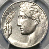 1913 PCGS MS 62 Italy 20 Centesimi Flying Woman Mint State Coin (24081802C)