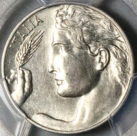 1913 PCGS MS 62 Italy 20 Centesimi Flying Woman Mint State Coin (24081802C)