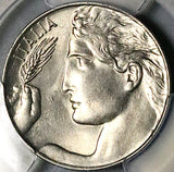 1921 PCGS MS 63 Italy 20 Centesimi Flying Woman Mint State Rome Coin (25091002C)