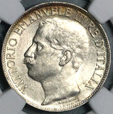 1911 NGC AU 58 Italy 2 Lire Kingdom 50th Year Anniversary Silver Coin (26012501C)