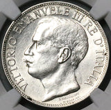 1911 PCGS AU 58 Italy 2 Lire Kingdom Anniversary Silver Coin (24120603C)
