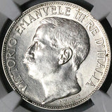 1911 PCGS AU 58 Italy 2 Lire Kingdom Anniversary Silver Coin (24120603C)
