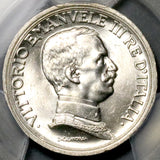 1917 PCGS MS 64 Italy 2 Lire Horses Chariot Mint State Key Silver Coin POP 7/0 (26042601C)