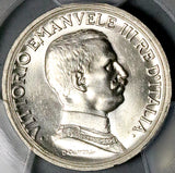1917 PCGS MS 64 Italy 2 Lire Horses Chariot Mint State Key Silver Coin POP 7/0 (26042601C)