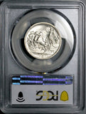 1917 PCGS MS 64 Italy 2 Lire Horses Chariot Mint State Key Silver Coin POP 7/0 (26042601C)