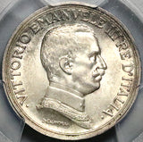 1917 PCGS MS 64 Italy 2 Lire Horses Chariot Gem Mint State Key Silver Coin (25120102C)