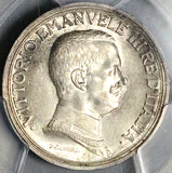 1917 PCGS MS 64 Italy 2 Lire Horses Chariot Gem Mint State Key Silver Coin (25120102C)