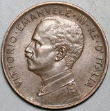 1909-R Italy 5 Centesimi  UNC Victor Emanuel III Bronze Coin (25082701S)