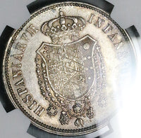 1818 NGC MS 61 Naples 120 Grana Small Head Ferdinand I Italy Silver Coin POP 1/4 (24092901D)