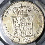 1843 PCGS AU 50 Naples Sicily 120 Grana Ferdinand II Italy State Coin (25042801D)