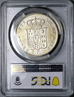 1843 PCGS AU 50 Naples Sicily 120 Grana Ferdinand II Italy State Coin (25042801D)