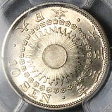 1916 PCGS MS 67 Japan 10 Sen Taisho T5 Radiant Sun GEM Silver Coin (24082501C)