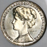 1914 NGC MS 62 Luxembourg 1 Franc Marie Adelaide Silver Essai Coin (24031001C)
