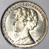 1914 NGC MS 62 Luxembourg 1 Franc Marie Adelaide Silver Essai Coin (24031001C)