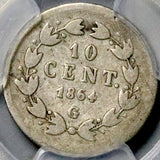 1864-G PCGS VG Mexico 10 Centavos Maximilian Rare Guanajuato Imperial Silver Coin (26050801C)
