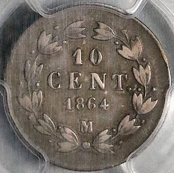 1864-M PCGS VF 35 Mexico 10 Centavos Imperio Maximilian Silver Coin (24040902C)