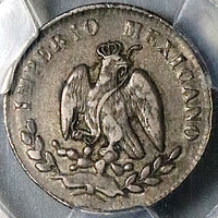 1864-M PCGS XF 45 Mexico 10 Centavos Imperial Maximilian Silver Coin (25031901C)