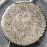 1865-G PCGS FR 02 Mexico 10 Centavos Maximilian Rare Guanajuato Coin (26062203C)