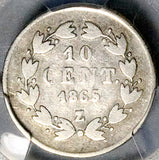 1865-Z PCGS F 12 Mexico 10 Centavos Maximilian Rare Zacatecas Mint Coin (26101502C)