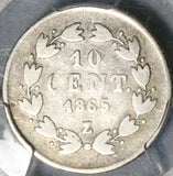 1865-Z PCGS F 12 Mexico 10 Centavos Maximilian Rare Zacatecas Mint Coin (26101502C)