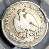 1865-Z PCGS F 12 Mexico 10 Centavos Maximilian Rare Zacatecas Mint Coin (26101502C)