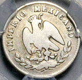1865-Z PCGS F 12 Mexico 10 Centavos Maximilian Rare Zacatecas Mint Coin (26101502C)