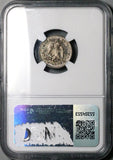1866/4-M NGC AU 55 Mexico 10 Centavos Imperio Maximilian Silver Coin (26021101C)