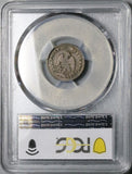 1866/4-M PCGS F 15 Mexico 10 Centavos Imperio Maximilian Overdate Silver Coin (24102703D)