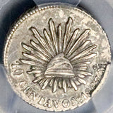 1867-Mo PCGS AU 55 Mexico 10 Centavos Cap Rays Rare Silver Coin POP 1/0 (26102701C)
