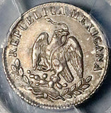 1867-Mo PCGS AU 55 Mexico 10 Centavos Cap Rays Rare Silver Coin POP 1/0 (26102701C)