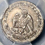 1867-Mo PCGS AU 55 Mexico 10 Centavos Cap Rays Rare Silver Coin POP 1/0 (26102701C)