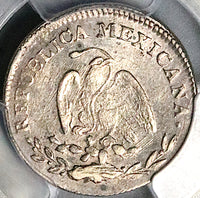 1868/8-Ca PCGS XF Mexico 10 Centavos Rare Chihuahua Mint Silver Coin (25080303C)