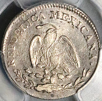 1868/8-Ca PCGS XF Mexico 10 Centavos Rare Chihuahua Mint Silver Coin (25080303C)