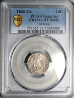 1868/8-Ca PCGS XF Mexico 10 Centavos Rare Chihuahua Mint Silver Coin (25080303C)