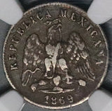 1869-Go NGC VF 30 Mexico 10 Centavos Guanajuato Mint Rare 7k Silver Coin POP 1/4 (26100603C)