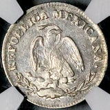 1870-Ca NGC VF Mexico 10 Centavos Chihuahua Mint Rare 17k Silver Coin (26101402C)