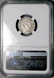 1870-Ca NGC VF Mexico 10 Centavos Chihuahua Mint Rare 17k Silver Coin (26101402C)