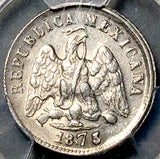 1873-CH PCGS AU  55 Mexico 10 Centavos Chihuahua Mint Rare Silver Coin POP 2/0 (26092601C)