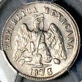 1873-CH PCGS AU  55 Mexico 10 Centavos Chihuahua Mint Rare Silver Coin POP 2/0 (26092601C)