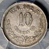 1874-Ho PCGS VF 25 DDO Mexico 10 Centavos Rare Silver Coin POP 1/2 (26062102C)