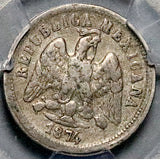 1874-Ho PCGS VF 25 DDO Mexico 10 Centavos Rare Silver Coin POP 1/2 (26062102C)